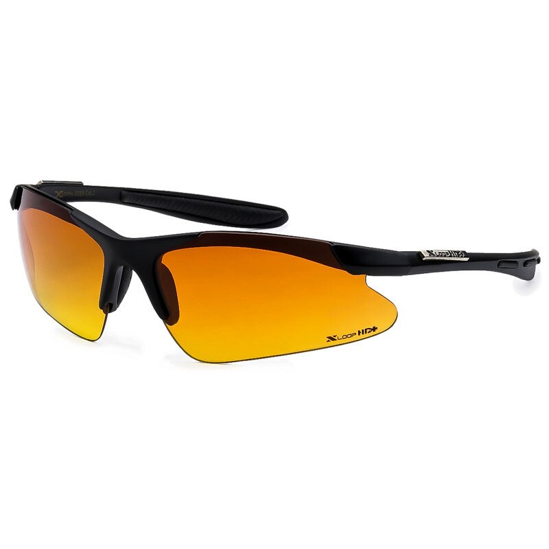Ochelari de soare negru pentru barbati, Lentila HD+ Marou, Xloop