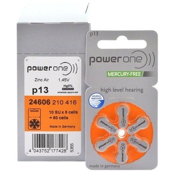Baterii pentru proteze auditive PowerOne P13 Zinc-Aer - 10 blistere/60 bucati Baterii pentru proteze auditive PowerOne P13 Zinc-Aer - 10 blistere/60 bucati