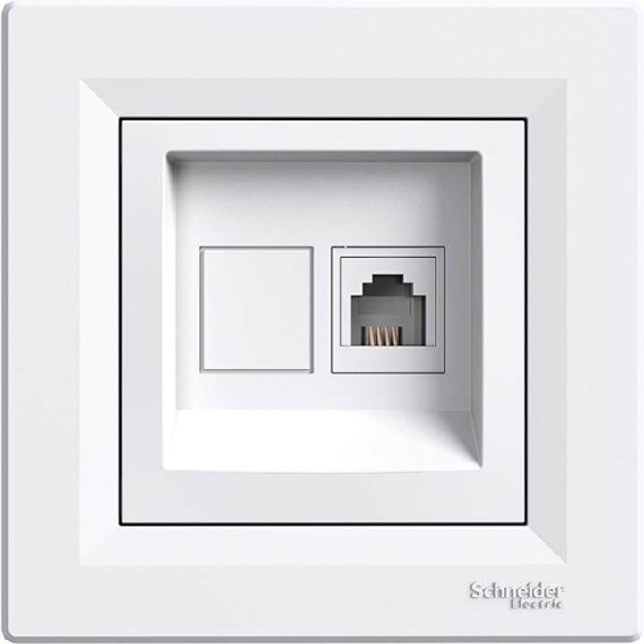 Priza telefon RJ11 Schneider Asfora