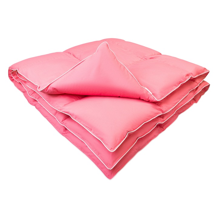 Завивка PEN-POL, 200x220 с 90% стандартни пера, всички сезони, 100% розов памук