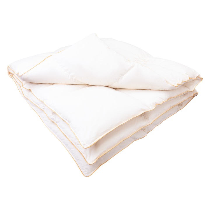 Pilota din puf 200x200 cm, PEN-POL, 70% puf 30% pene, 100% bumbac, ecru