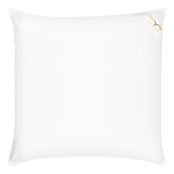 Perna cu puf 70x70, Perna de dormit din puf, 95% puf, Exclusiva, Alb