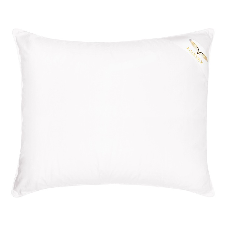 Perna cu puf 50x60, Perna de dormit din puf, 95% puf, Exclusiva, Alb