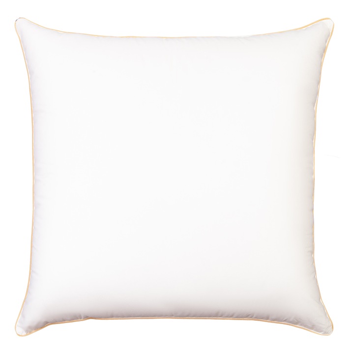 Perna de dormit standard din pene, 70x70 cm, Ecru - 90% pene pentru dormitor, 100% bumbac