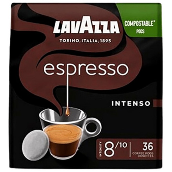 Кафе дози Lavazza intenso, 36 броя, Съвместими със Senseo, 250 гр