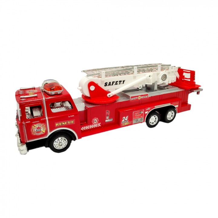 Speciális tűzoltóautó, mechanikus hangokkal és fényekkel