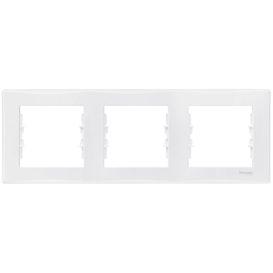 Rama tripla orizontala Schneider Sedna, Alba