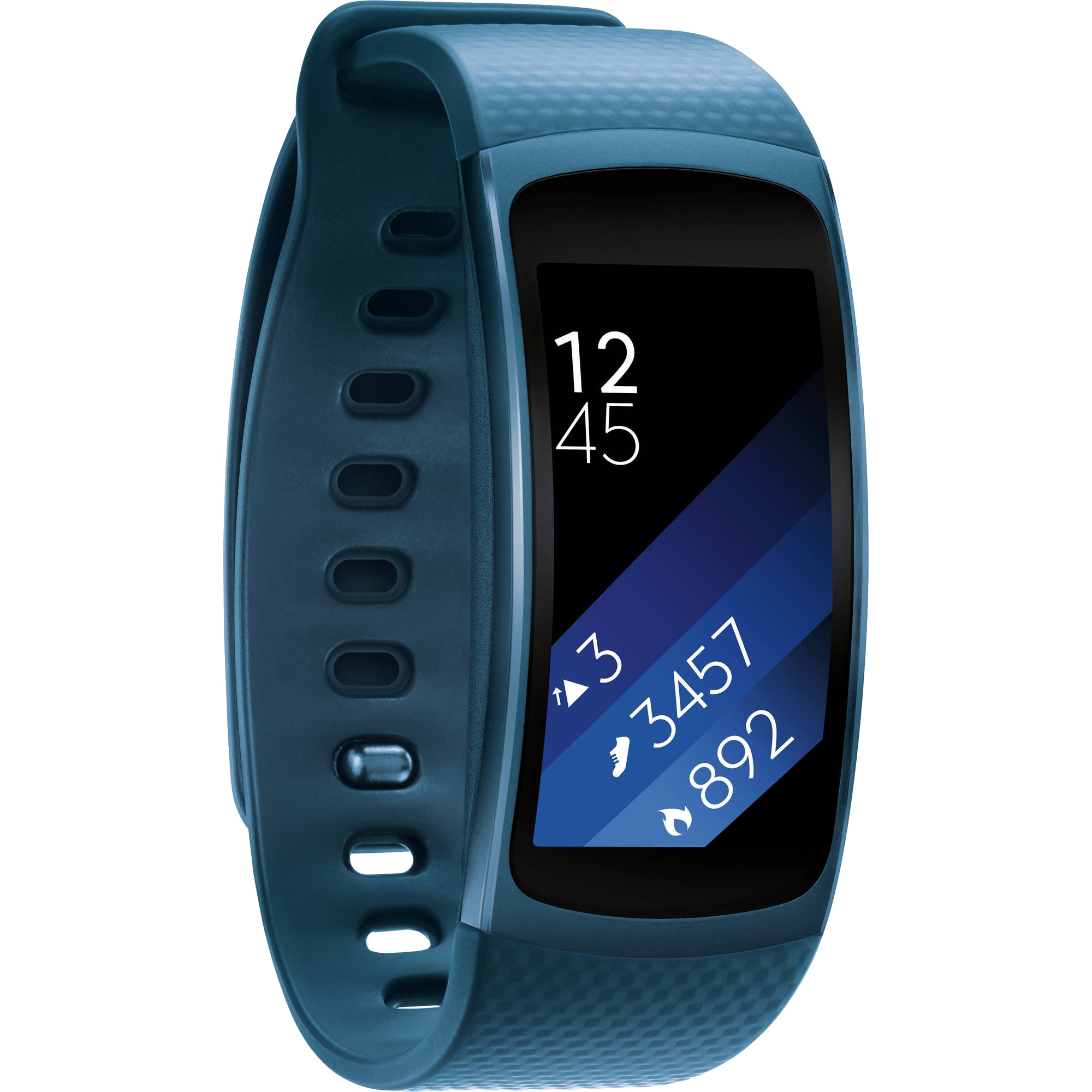 George Stevenson Weaken monitor Bratara fitness Samsung Galaxy Gear Fit 2, Large, Blue - eMAG.ro