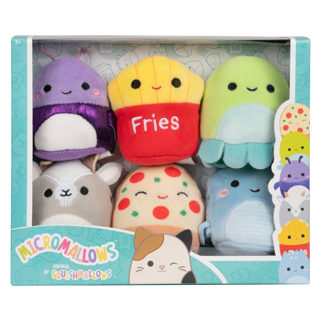 Squishmallows Micromallows SQMM0012-6 pezzi di peluche super morbidi, 6,5 cm