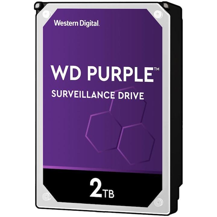 WD Purple merevlemez, 2TB, 64MB cache, SATA III