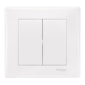 Intrerupator dublu incastrat Schneider Sedna SDN0300221, 10A-250V, 2300W, IP20, Alb Intrerupator dublu incastrat Schneider Sedna SDN0300221, 10A-250V, 2300W, IP20, Alb