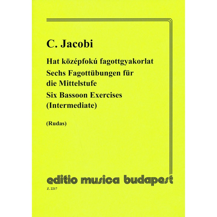Conrad Jacobi: Șase studii intermediare pentru fagot