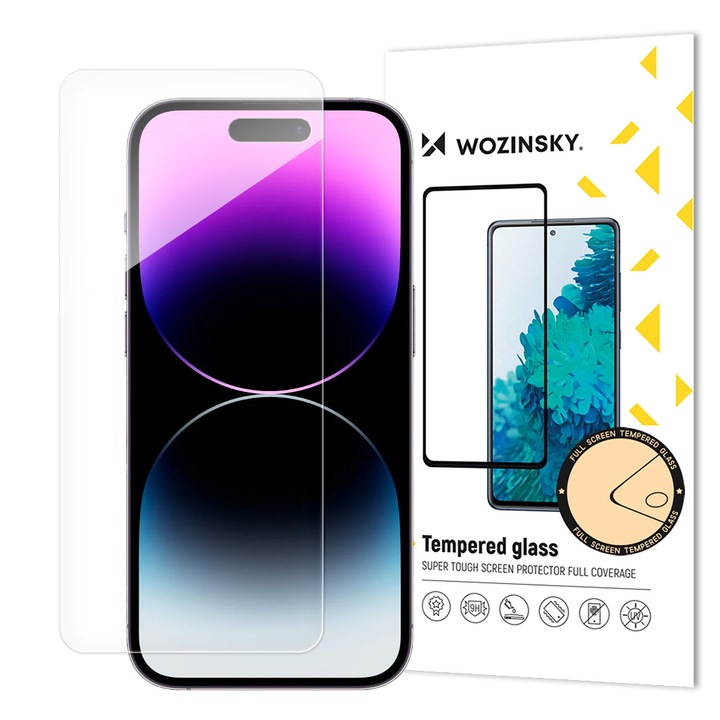 Apple iPhone 15 Pro Max képernyővédő fólia, Secure Glass, Xtreme Armor, U317, Full Glue