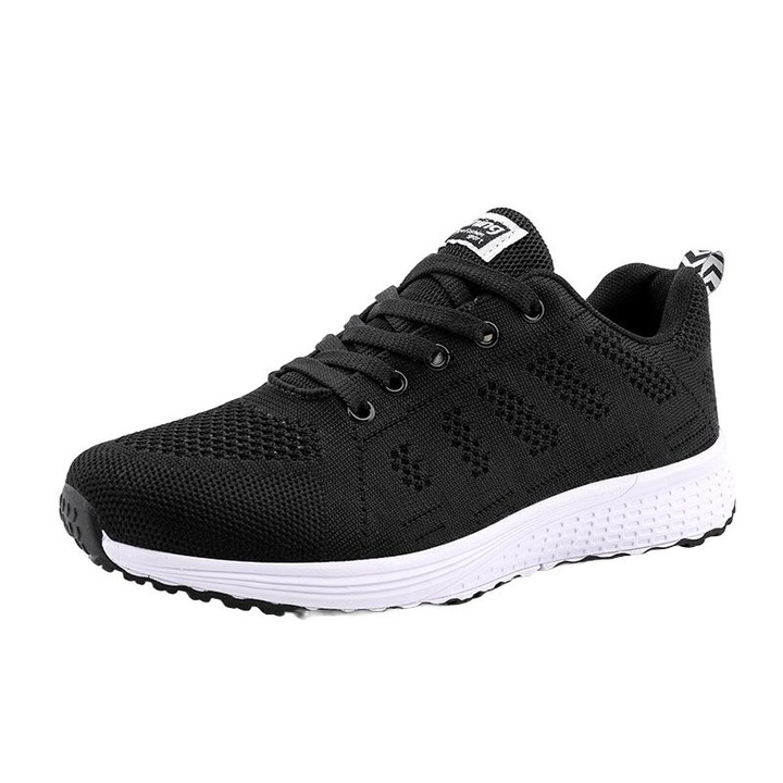 Cozevdnt unisex sportcipő, hálós, kényelmes, fekete, szintetikus anyag