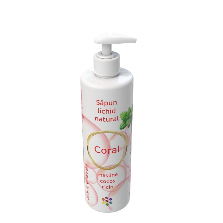 Натурален течен сапун Coral, с етерично масло от мента (spearmint), 200 мл