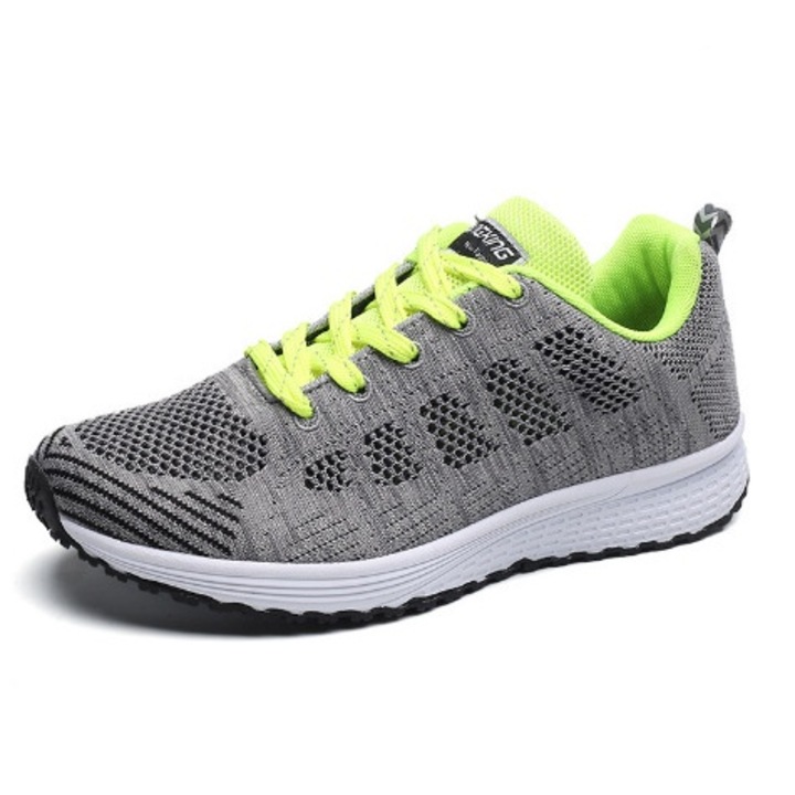 Cozevdnt unisex sportcipő, hálós, kényelmes, szürke, szintetikus