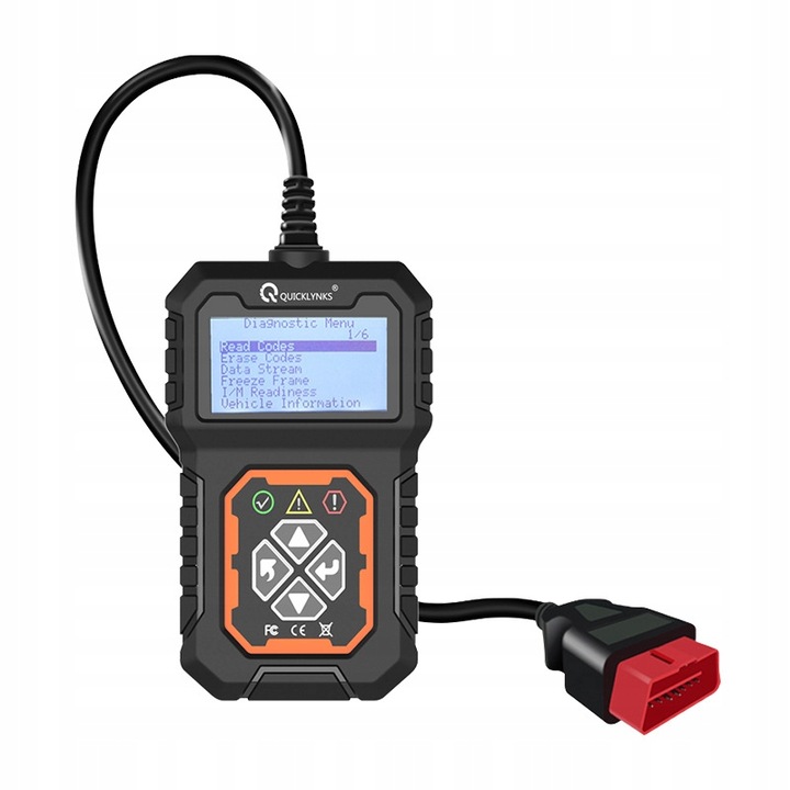 OBD II диагностичен тестер, Quicklynks, четене и изтриване на грешки, 63см