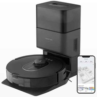 Robot de aspirare Roborock Q5 MAX PLUS RSD0743CE, 5500 pa, aspirator, mop si statie inteligenta cu golire automata, 60W, Lidar, 5200mAh, negru