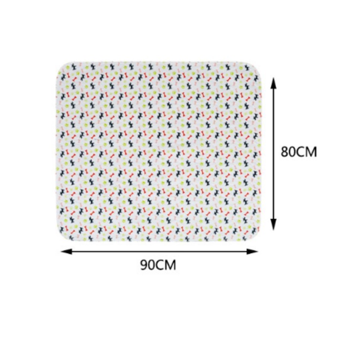 Pled absorbant impermeabil, aleza lavabila, tampa reutilizabila pentru animale de companie 80x90 cm, utilizabil si pentru dresaj canin