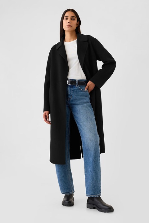 GAP, Haina din amestec de lana cu buzunare laterale, Negru, L