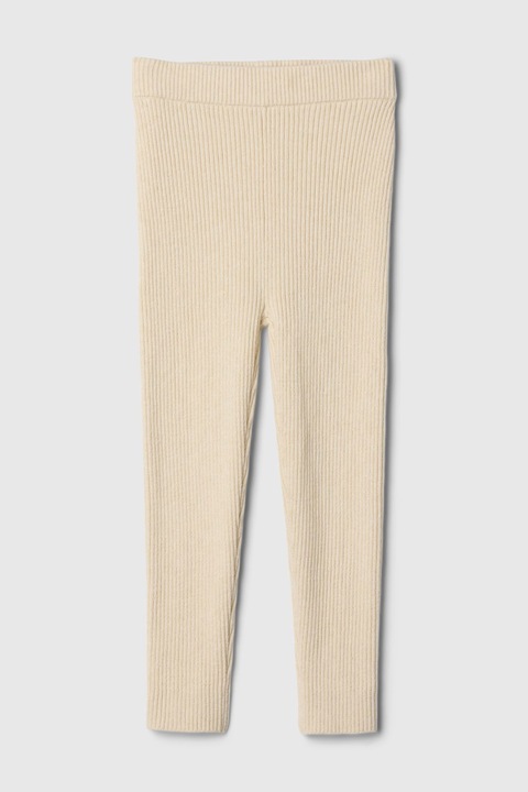 GAP, Bordázott kötött leggings, Világosbézs, 80 CM