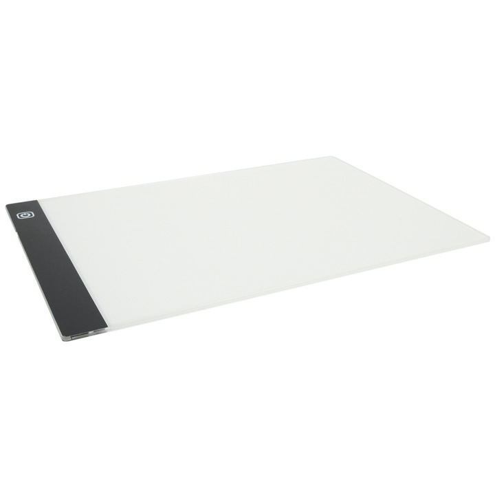 Tabla de desen LED A4, 3 moduri de iluminare, 33,5x23,5cm, alimentare USB, set complet