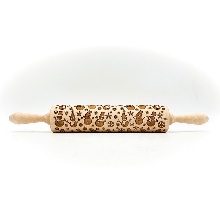 Sucitor creativ de Craciun - Om de Zapada, 450 mm, pentru copii, din lemn, FunnyBaker