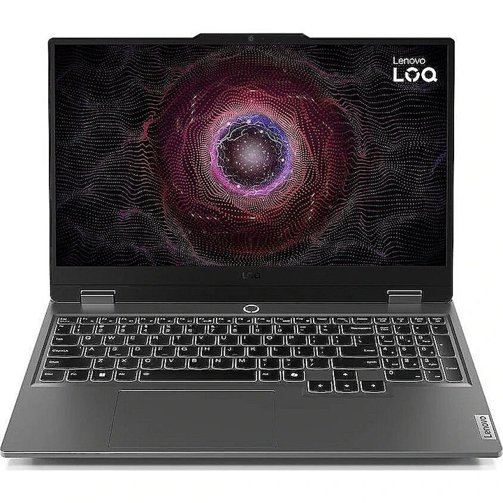 Laptop Lenovo LOQ 15 ARP9 83JC0064PB, 15,6 hüvelykes, 1920 x 1080, AMD Ryzen 7 7435HS 8 C / 16 T, 3,1 GHz - 4,5 GHz, 4 MB 16 MB gyorsítótár, 16,1 GB NTX0, SDR5 6,0 GB, Luna Gray