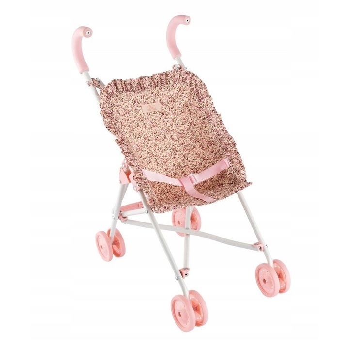 Baba babakocsi, Asi, Martina modell, virágmintás, 30-40cm babáknak