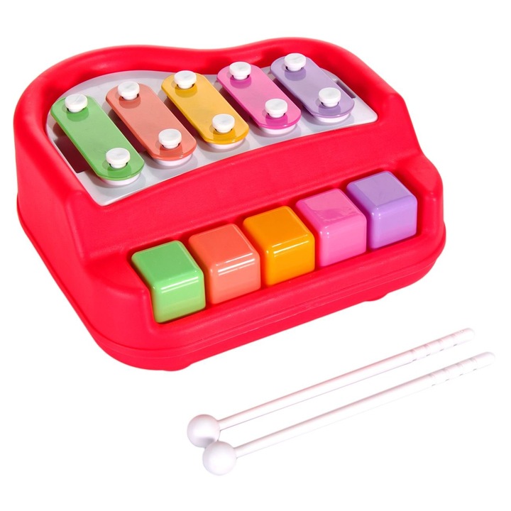 Xilofon Bebelusi, 2 Darabos Készlet, Többszínű, 18x20x8cm, MYONNA IT & E- COMMERCE ®