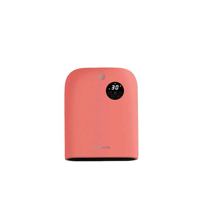 Aeroterma electrica de perete/podea CREATE, Warm Wall, Wi-Fi integrat, control prin aplicatie, temperatura reglabila max. 35°C, timer, timer saptamanal, termostat, detectare geam deschis, mod eco, panou tactil, display LED, teracota