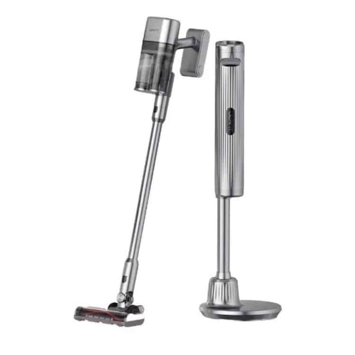 Aspirator inteligent pentru acasa, alb, pentru podele dure si covoare, set cu tesatura de bumbac de unica folosinta