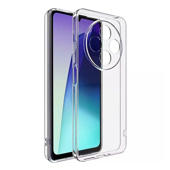 Husa TPU High Clear compatibila cu Xiaomi Redmi 14C, OPTIM SOLUTION, Diamond Design, Lightweight TPU Bumper Case, Shock Absorption, Unique Long-lasting Anti-Yellowing Tech, Transparenta