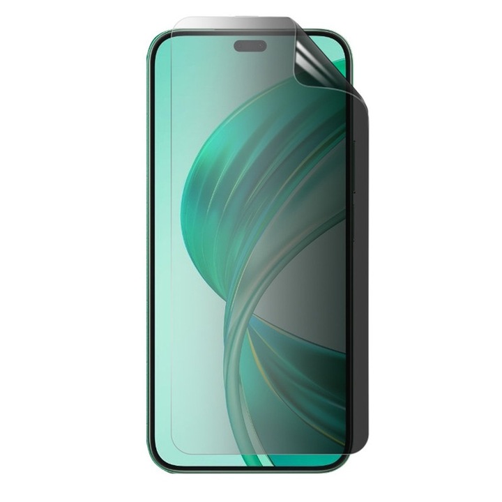 Folie Privacy Silicon Ecran pentru Honor 8 Pro, Silicon Hydrogel, Flexible Hydro-Crystal, Protectie Completa, Full Glue, Instalare usoara, Set complet pentru Instalare