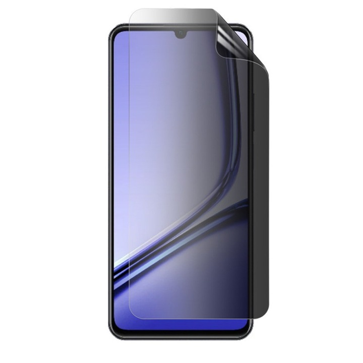 Защитно фолио за поверителност от силикон за Realme Narzo N65, Силиконов хидрогел, Гъвкав хидро-кристал, Пълна защита, Пълно лепило, Лесен монтаж, Пълен комплект за монтаж