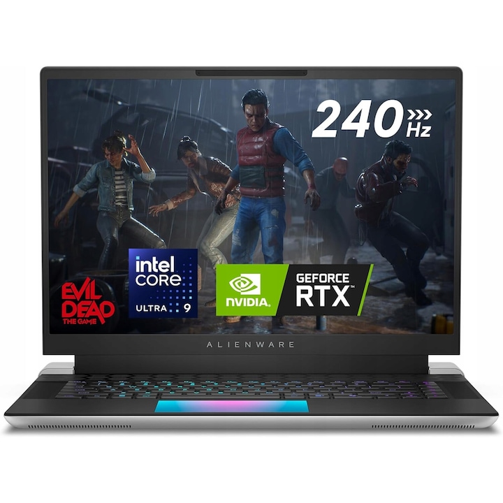 Лаптоп Dell Alienware x16 R2, процесор Ultra 9 185H, 32GB RAM, 1TB SSD, NVIDIA GeForce RTX 4080, QHD+ 240Hz, 16"
