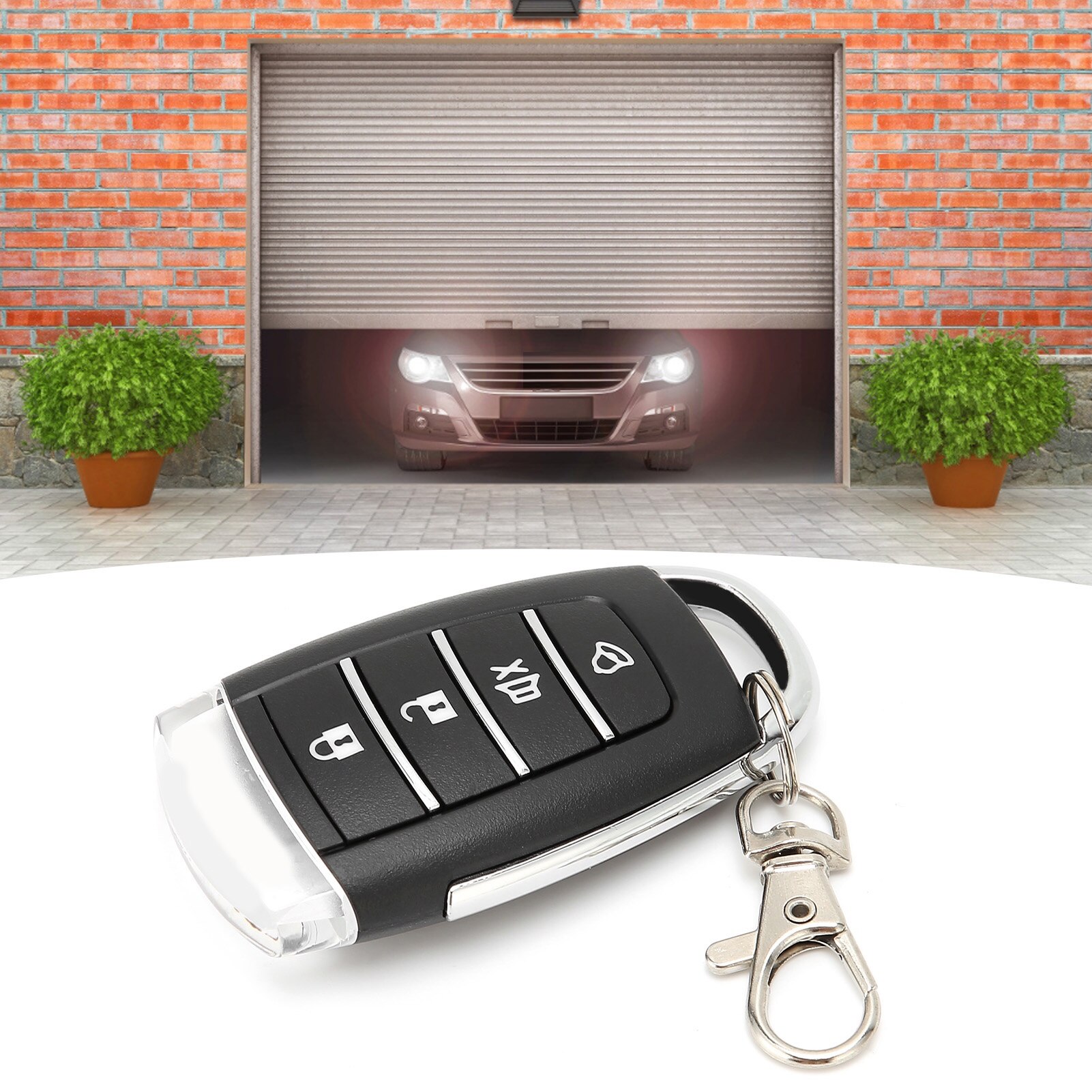 Telecomanda wireless 4 butoane, Mmgoqqt, 315MHz, 100m, portabila, pentru usi de garaj si masini