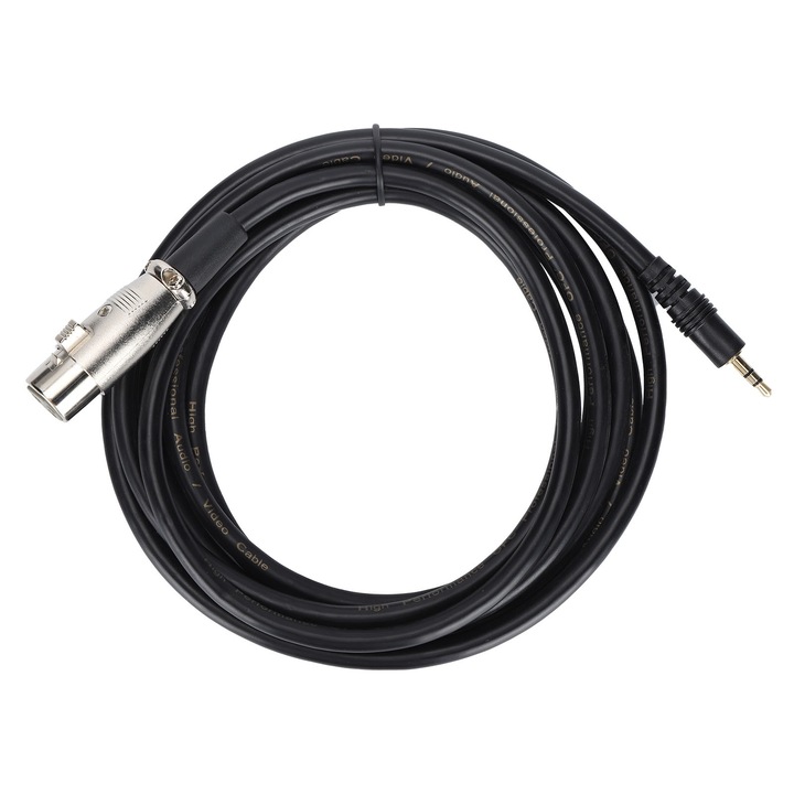 JORINDO JD6016 XLR mama - 3,5 mm-es dugó Kiegyensúlyozott jelkábel XLR - 1/8 hüvelykes mikrofonkábel 3 m