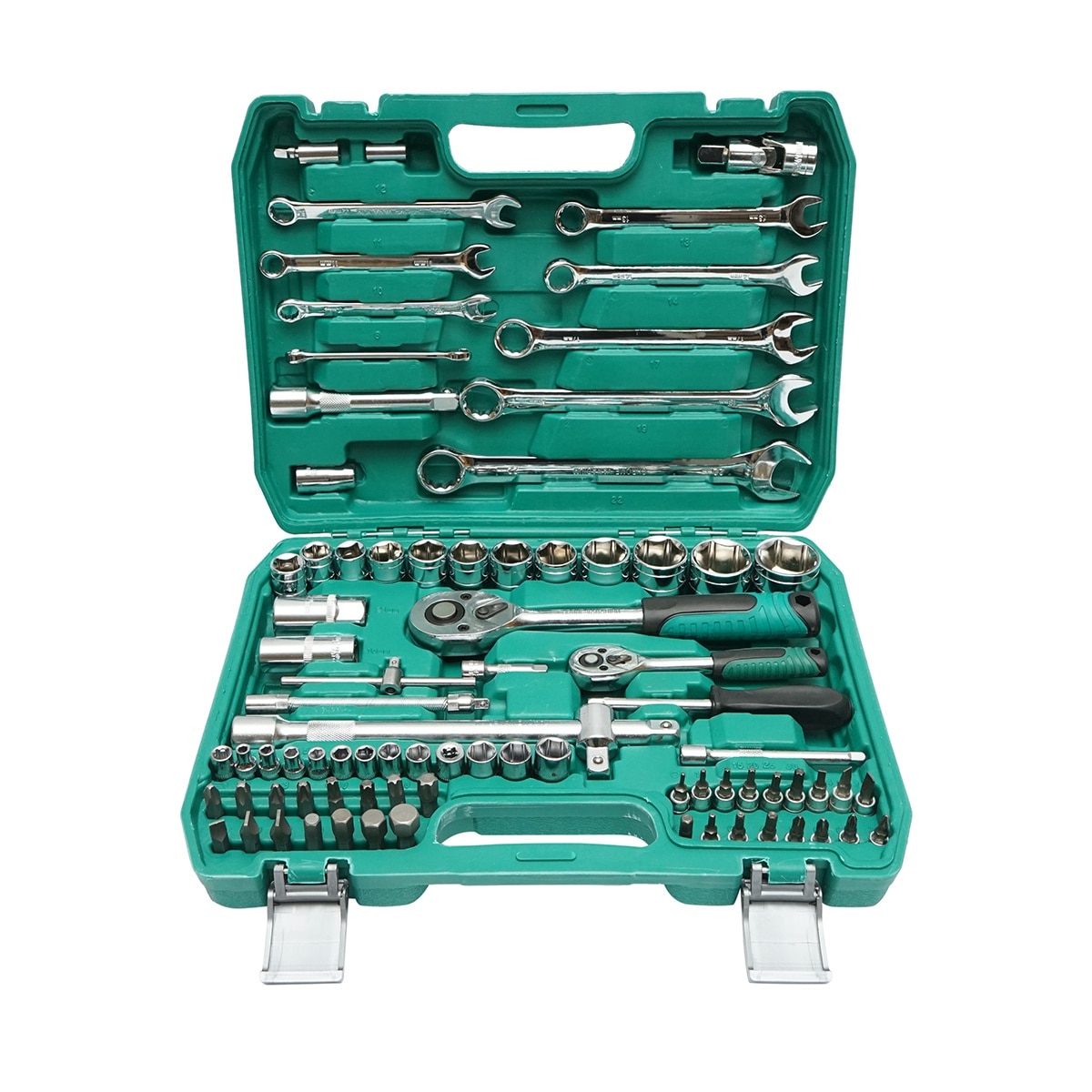 Trusa chei tubulare, fixe, torx, imbus antrenor cu clichet 82