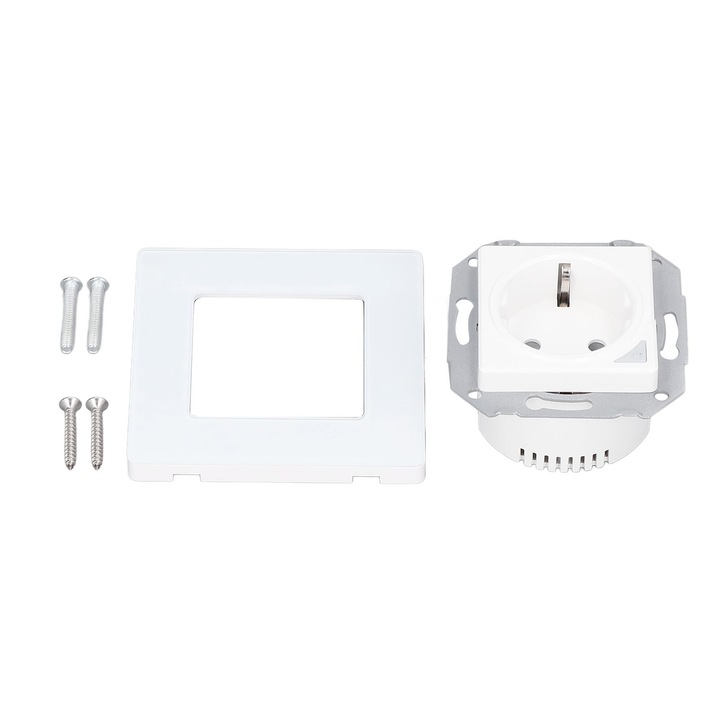 Смарт контакт, longziming, WiFi 2.4GHz, гласово управление, 3000W, 16A, бял