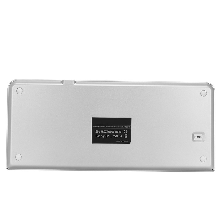 IK98 механична геймърска клавиатура, 87 клавиша, RGB осветление, бяла, пълен комплект