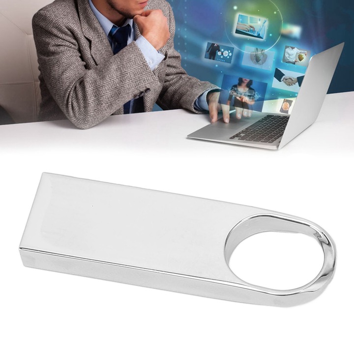 USB флаш памет Longziming 64GB, цинкова сплав, водоустойчива, plug and play