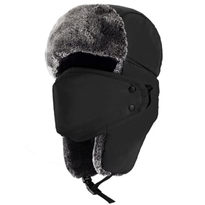 Férfi téli sapka, Jormftte, Fekete