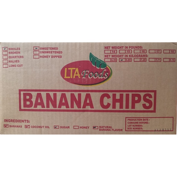 Banane chips confiate 6, 8kg