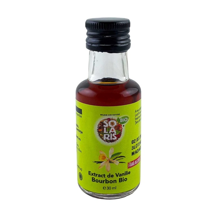 Extract de vanilie Bourbon fara alcool ECO 30ml Solaris Bio