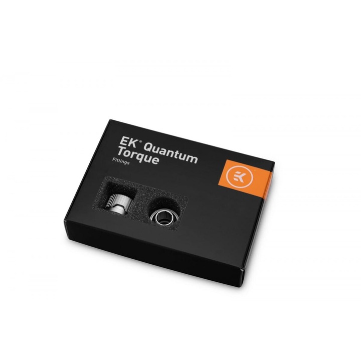 Set 6 fitinguri IT, EK Water Blocks, Argintiu/Negru