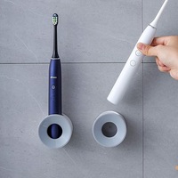 Suport electric pentru periuta de dinti, montat pe perete pentru economie de spatiu pentru dus, organizator de depozitare Caddy pentru copii, decor pentru baie