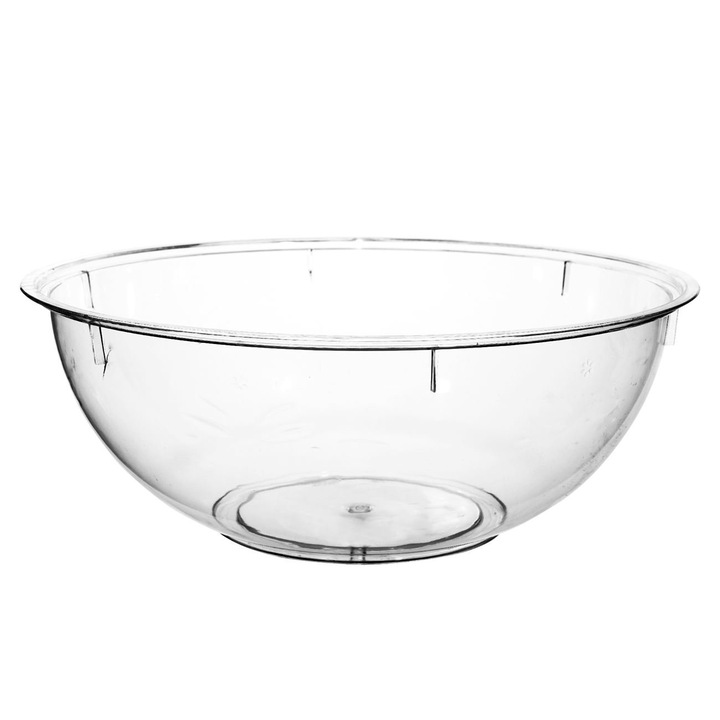 Купа за салата, прозрачен модел, вместимост 5л, размери 30х11 см, материал пластмаса