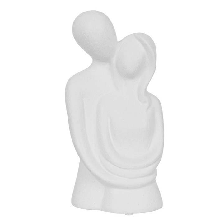 Statuie decorativă ceramică cuplu alb 9.2x7.3x20cm