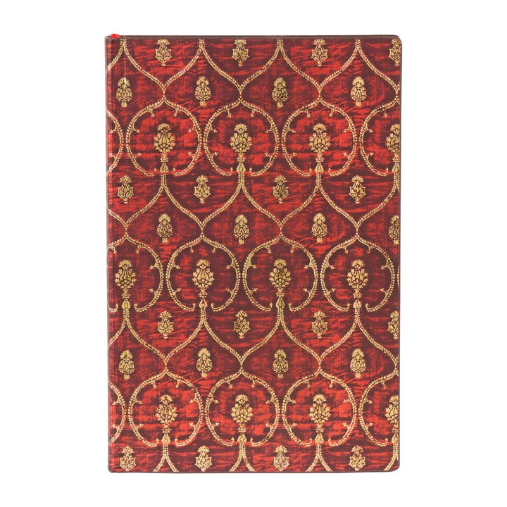 Agenda Paperblanks Red Velvet, mini, linii largi, coperta moale, 104 coli